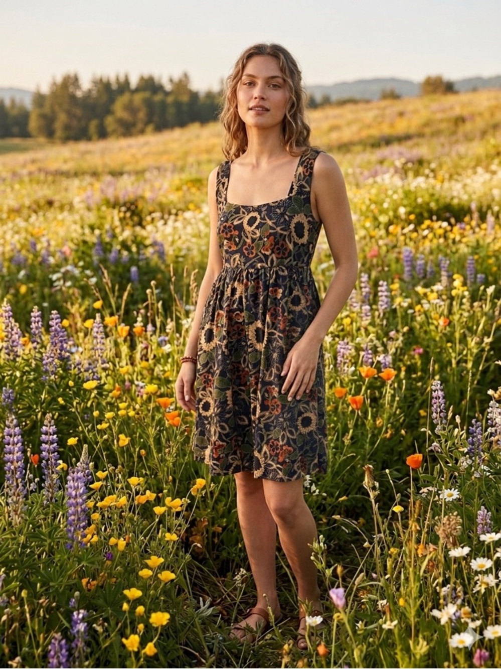 Natural Life “Tricia” Floral Babydoll Dress